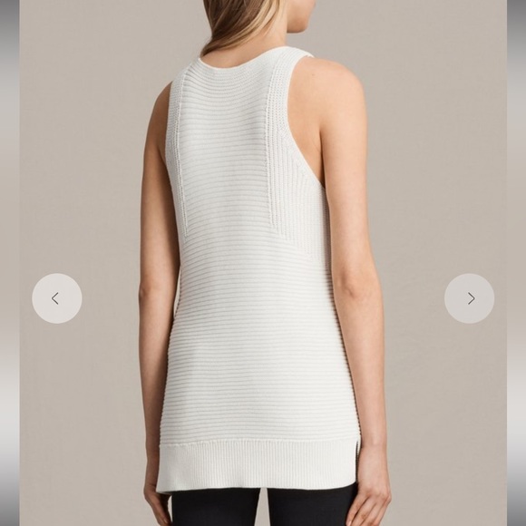 Allsaints Arleta Knitted Vest (tank top). Size small. Ivory White. - Picture 2 of 11